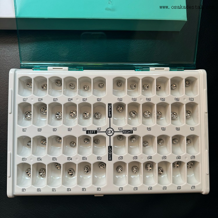 Coroa infantil de aço inoxidável odontológico 48 unidades/caixa