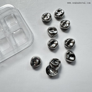 Coroa infantil de aço inoxidável odontológico 10 unidades/pacote