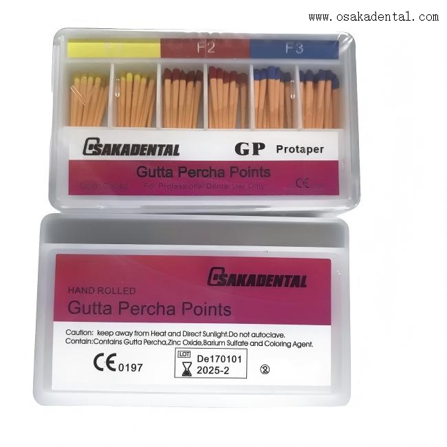 Pontas de guta-percha dentárias grandes cônicas F1-F5