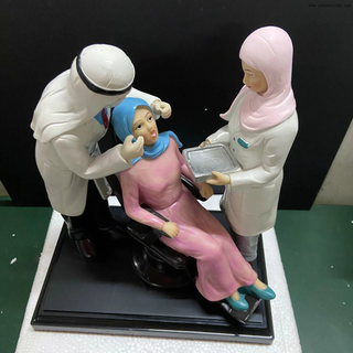 Modelo dental de precisão com material de resina, formato de modelo de dentista para decoração de clínica dentária