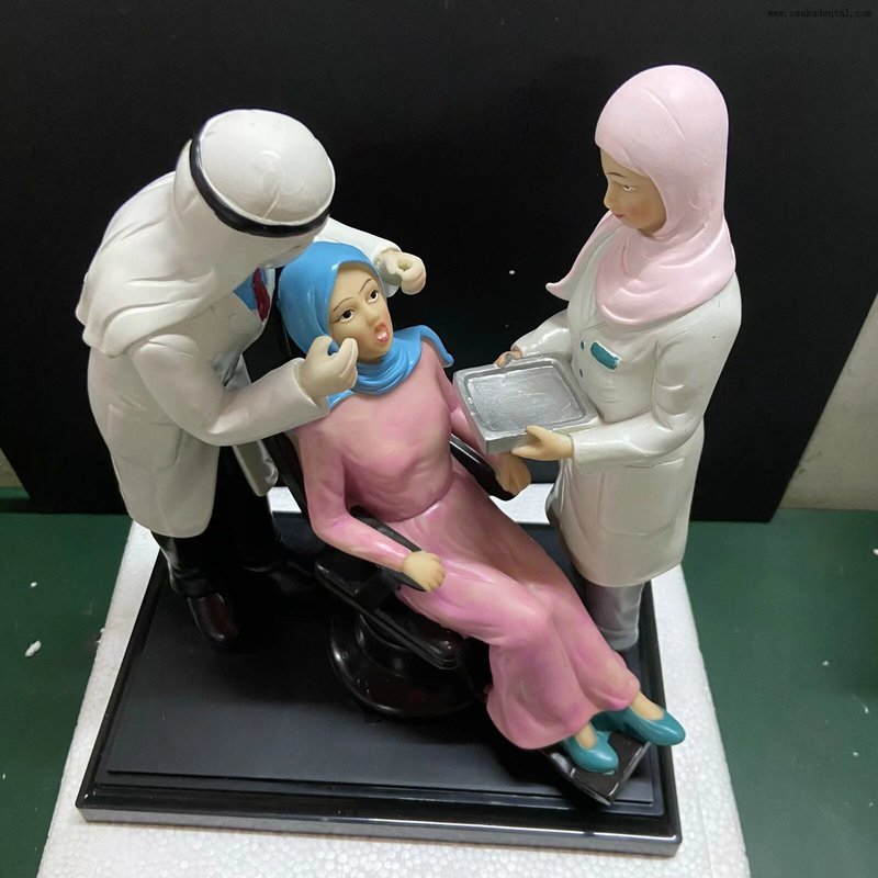 Modelo dental de precisão com material de resina, formato de modelo de dentista para decoração de clínica dentária