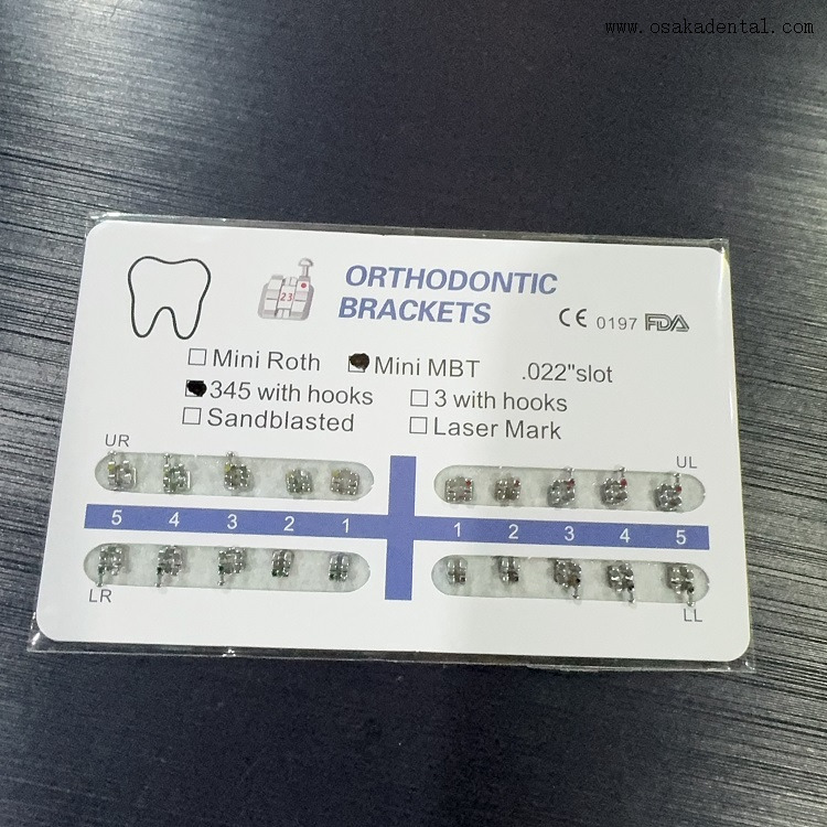 Suporte de metal bondable monobloco ortodôntico dental
