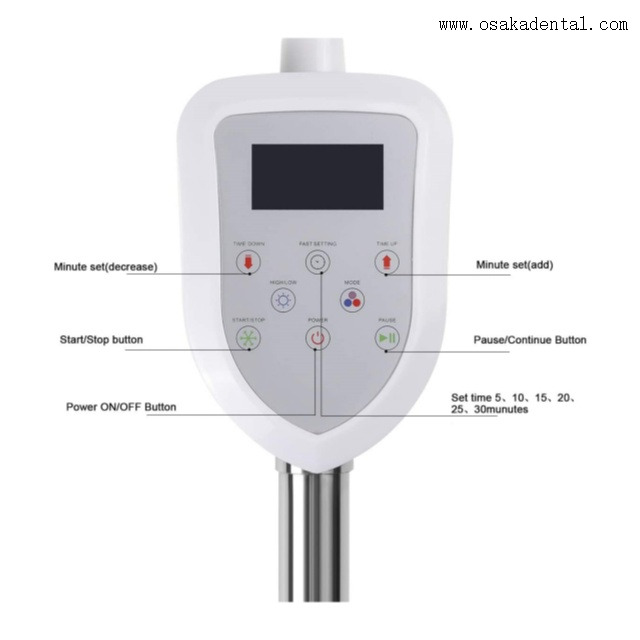 Máquina de clareamento com luz azul e vermelha