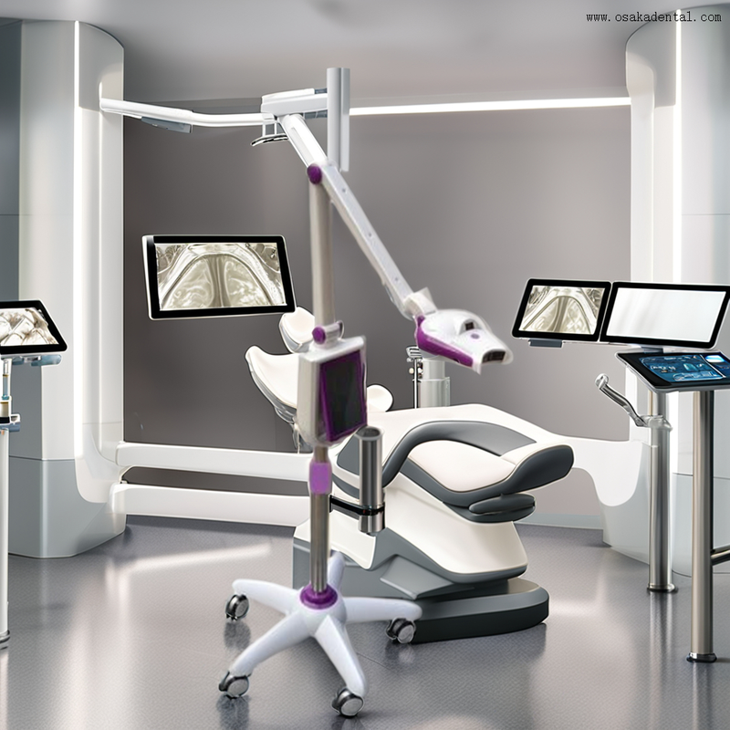 Dispositivo inovador de clareamento dental para uso profissional em ambientes laboratoriais modernos e futuristas