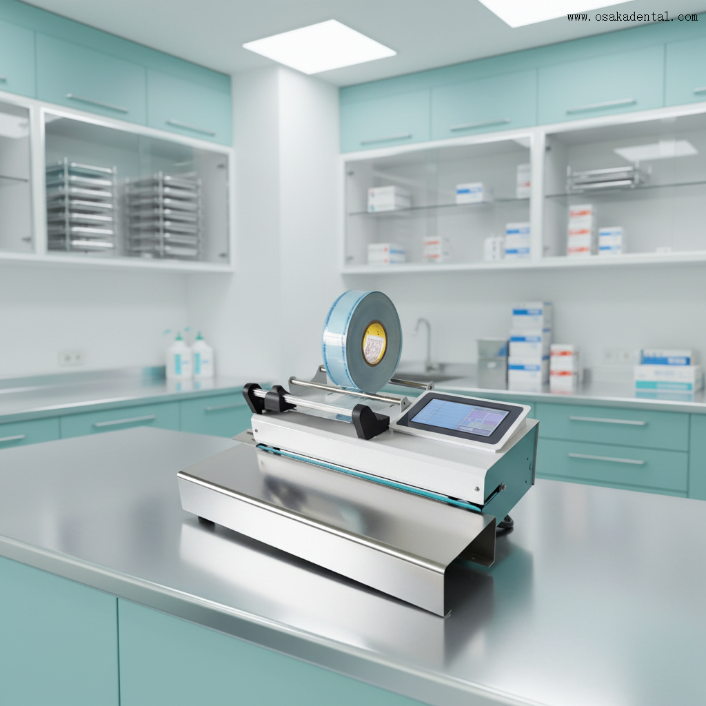 Máquina de selagem automática dentária com função de corte e impressão Máquina de embalagem de bolsa de esterilização dentária