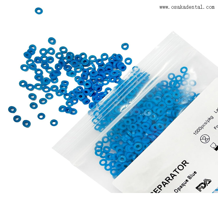 Separadores Elásticos de Dentes Ortodônticos Azul Posterior Grande