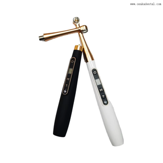 Cor dental preto e branco uma segunda luz de cura