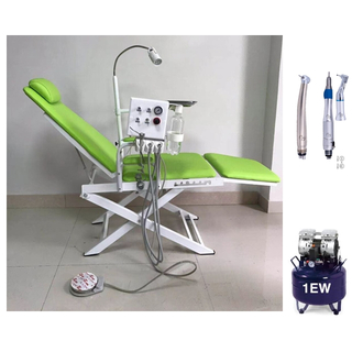 Nova unidade de cadeira dentária portátil com lâmpada LED e compressor