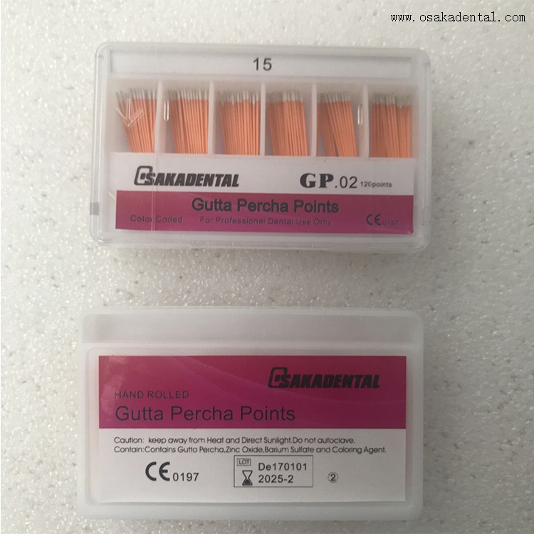 Material de obturação dentária 02 Pontos Taper Gutta Percha