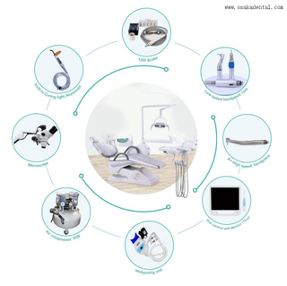 Unidade de cadeira odontológica inteira com compressor de ar