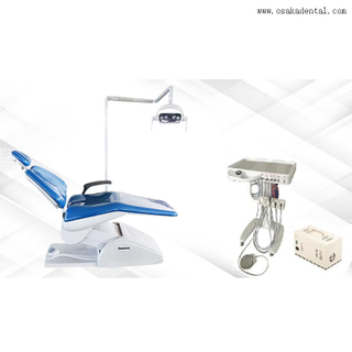 Cadeira odontológica simples para clínica com compressor de ar portátil e unidade portátil de carrinho móvel