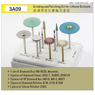 Kit de brocas diamantadas dentárias Kit de moagem e polimento para zircônia