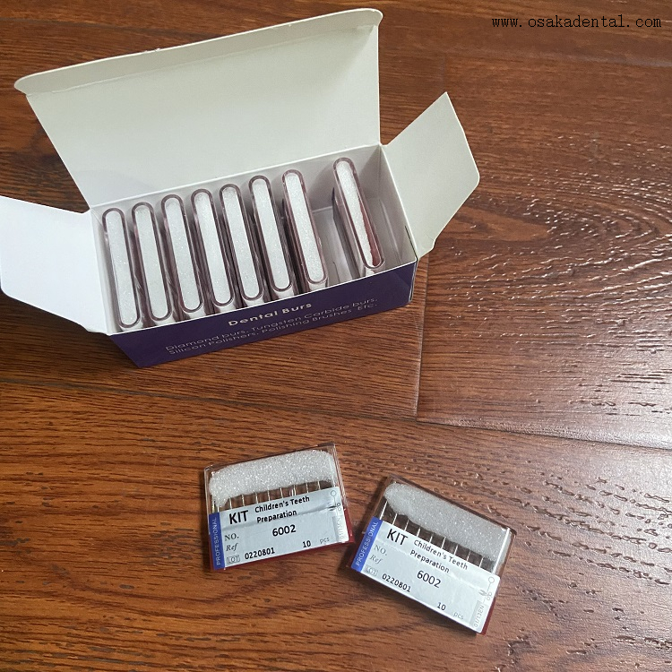 Kits de preparação para os dentes infantis de brocas dentárias