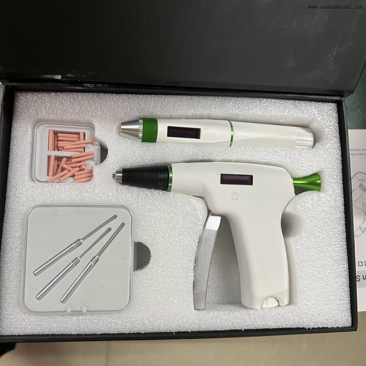 Sistema de pistola de caneta de obturação de guta-percha sem fio dental