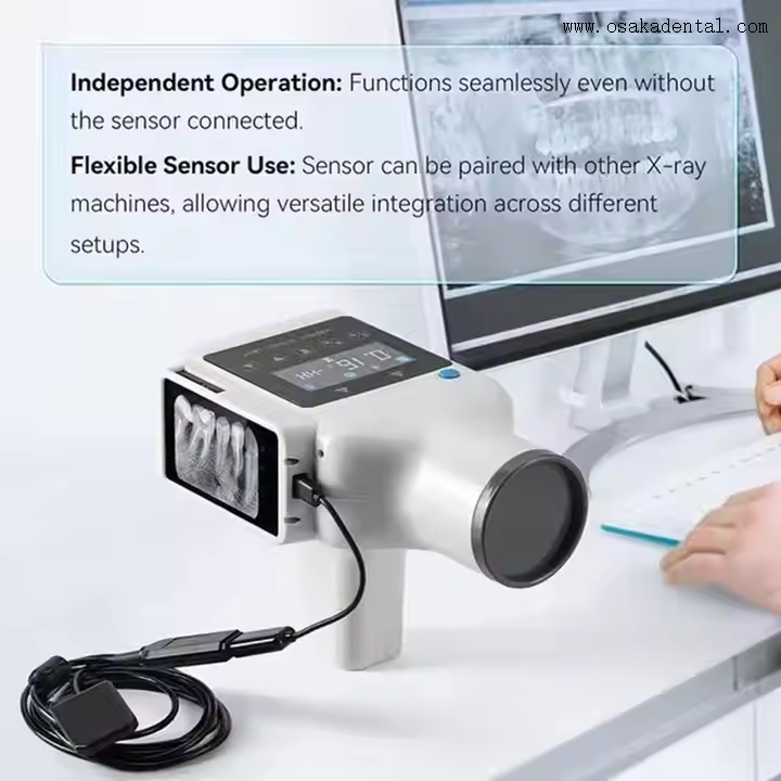 Máquina portátil da unidade de raio x dental do punho dental com display instantâneo da imagem do lcd e máquina dental do raio x do sensor incorporado
