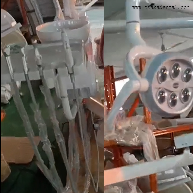 Cadeira ergonômica para paciente odontológico - couro macio e iluminação LED ajustável para conforto ideal