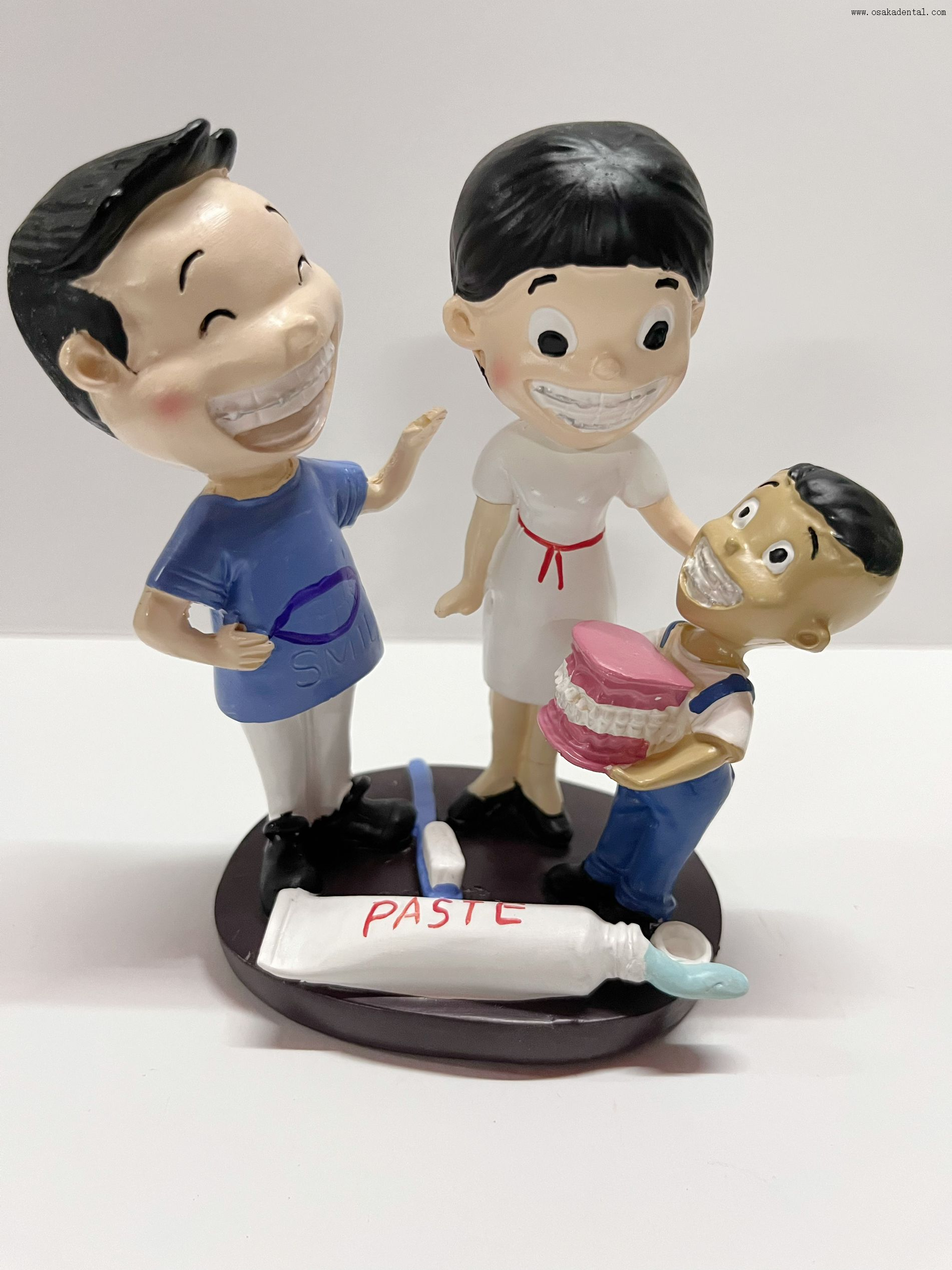 Nova decoração de escritório dental dentista e menina estatueta ornamento profissional clínica dentária decoração