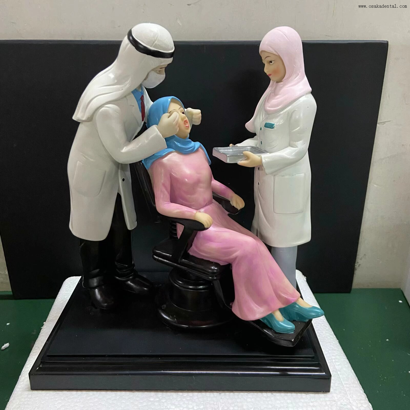 Modelo dental de precisão com material de resina, formato de modelo de dentista para decoração de clínica dentária