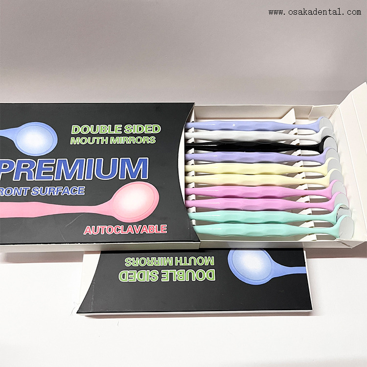 Espelho lateral duplo descartável odontológico