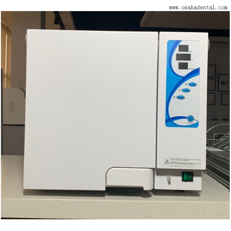 Autoclave dentária classe N 23L com função de calor e secagem