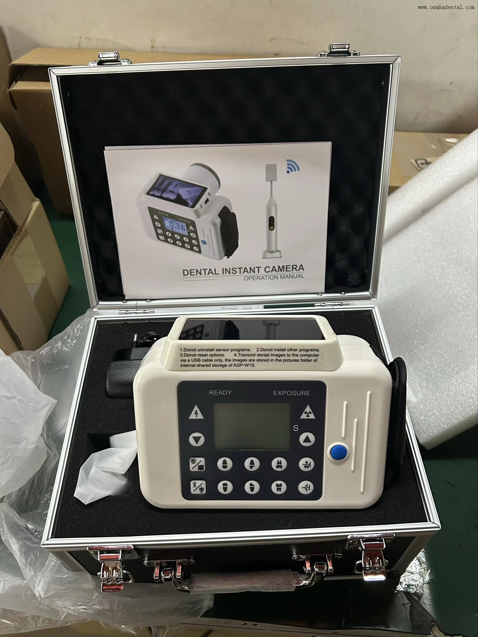 Unidade de raio X odontológico com sensor sem fio