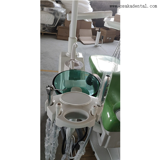 Unidade de cadeira odontológica montada superior com compressor de ar dental e câmera oral com monitor