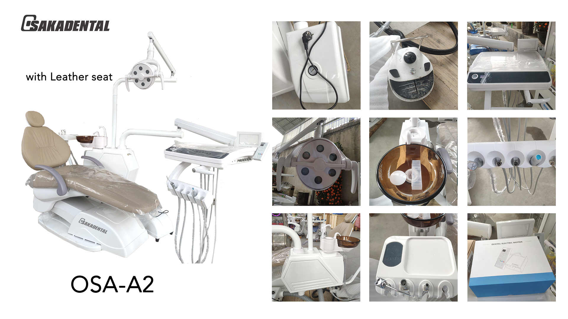 Capas de vinil cobrem cadeira odontológica com bandeja assistente