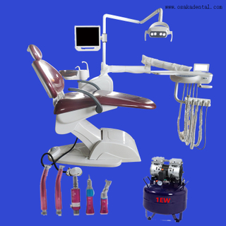 Cadeira odontológica econômica com peça de mão odontológica e compressor de ar odontológico/qualidade forte com bom preço