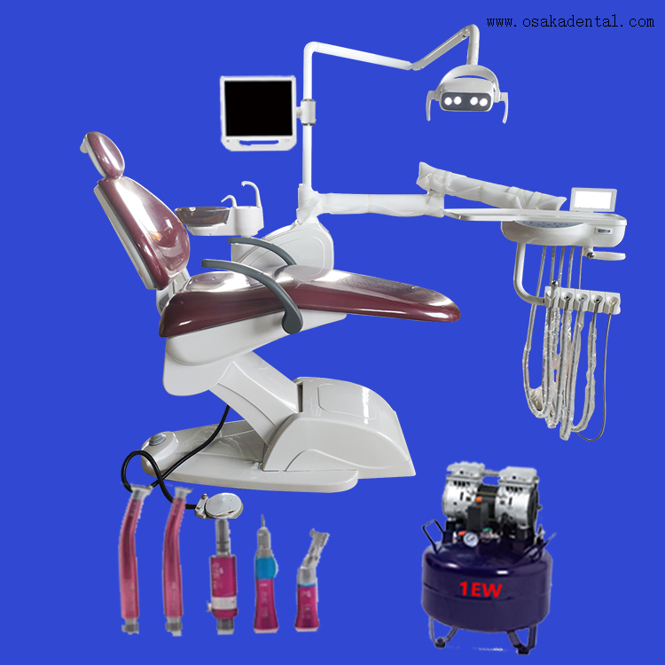 Cadeira odontológica econômica com peça de mão odontológica e compressor de ar odontológico/qualidade forte com bom preço