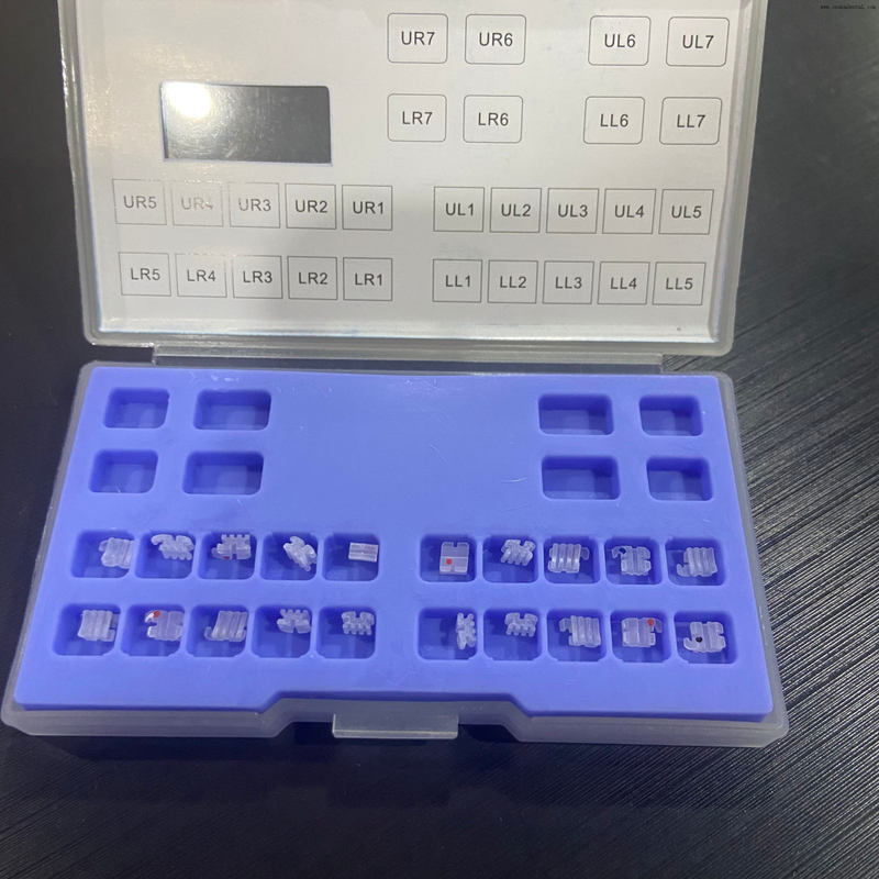 Suporte cerâmico para ortodontia dentária ROTH/MBT 345 gancho OSA-P90-1