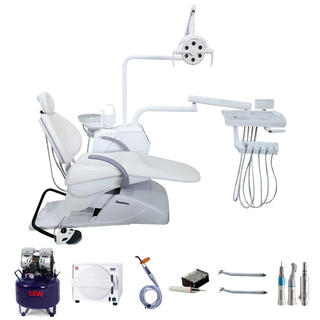 Unidade profissional de cadeira dentária branca com auto -retenção de autoclave