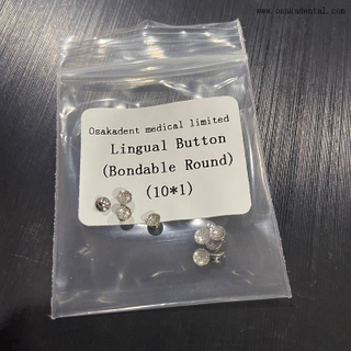 Botão lingual ortodôntico dentário redondo bondável