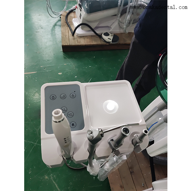 Unidade de cadeira odontológica elétrica cirúrgica de couro