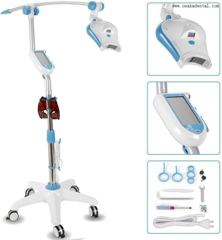 Painel de exibição digital Mobie lâmpada de clareamento dental com roda