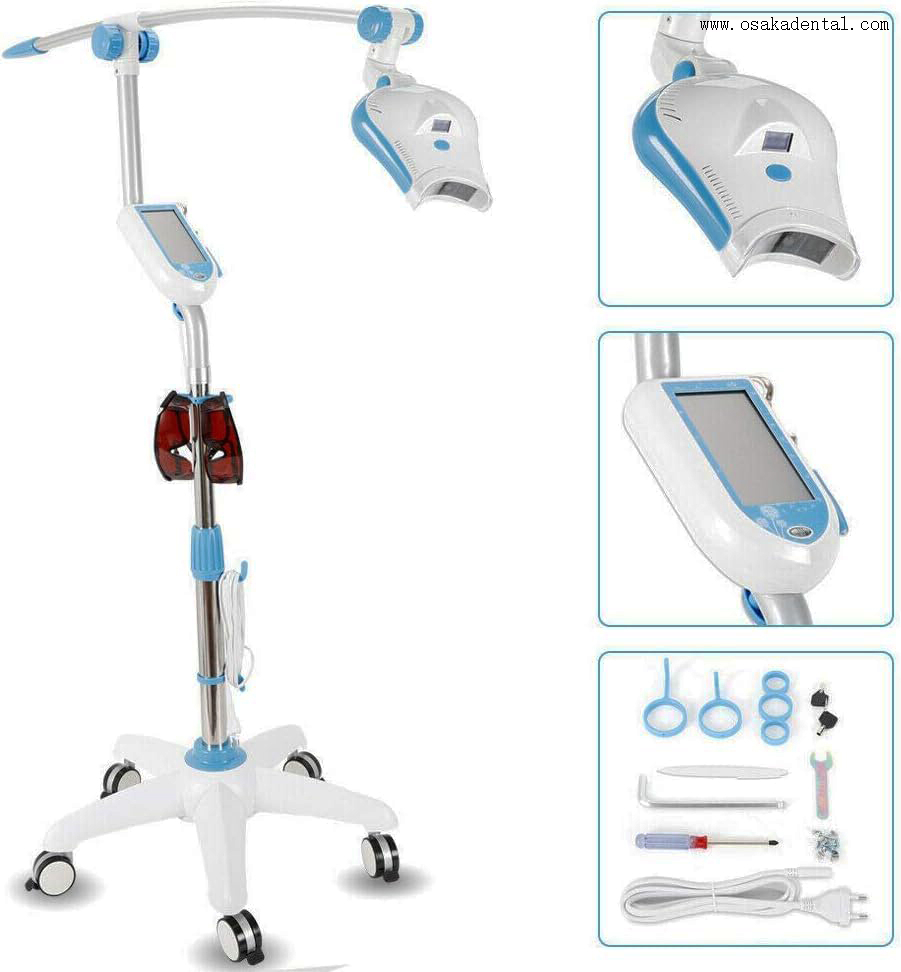 Painel de exibição digital Mobie lâmpada de clareamento dental com roda