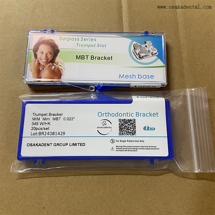 Suporte de metal base de malha ortodôntica dentária