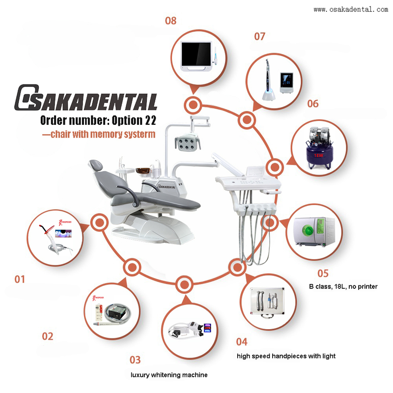 Cadeira odontológica Memory Systerm com todos os equipamentos odontológicos opção 22