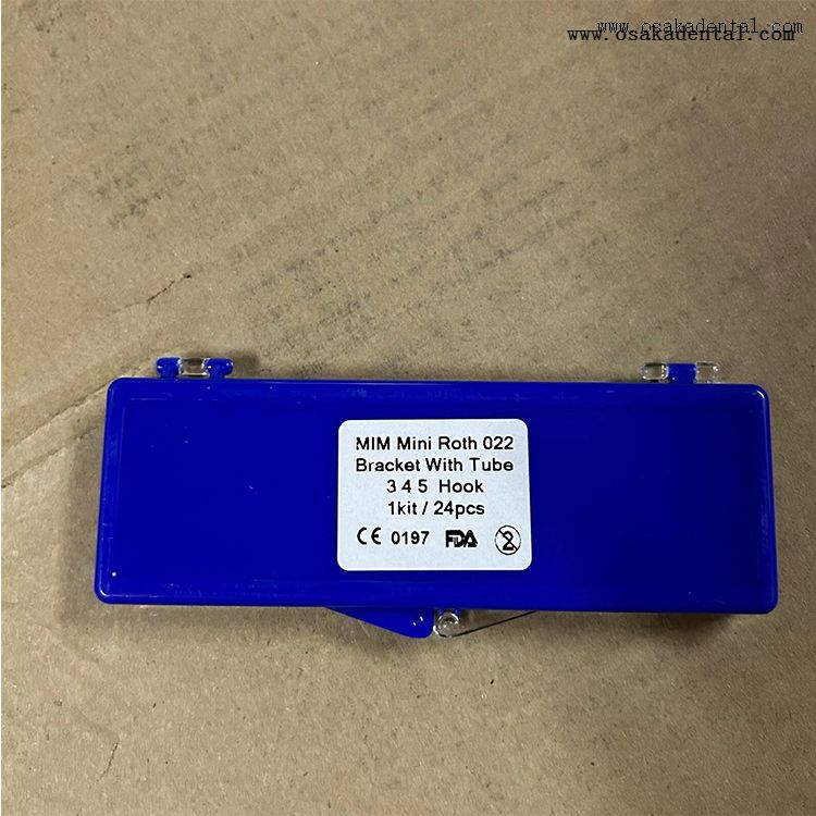 Suporte ortodôntico dentário com tubos bucais de 4 unidades