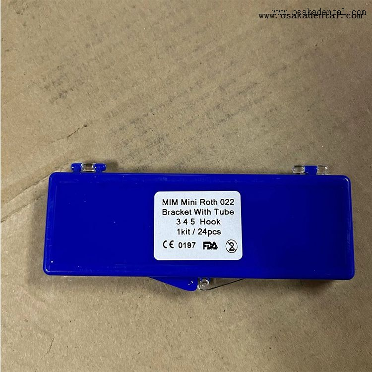 Suporte ortodôntico dentário com tubos bucais de 4 unidades