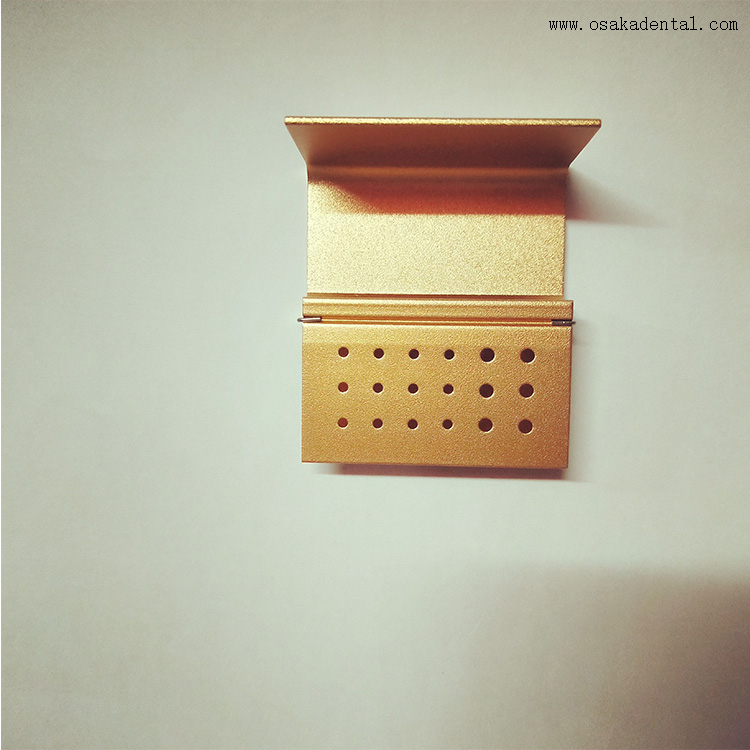 Suporte dental de 18 furos para rebarbas adequado para 12 rebarbas de FG e 6 rebarbas de RA