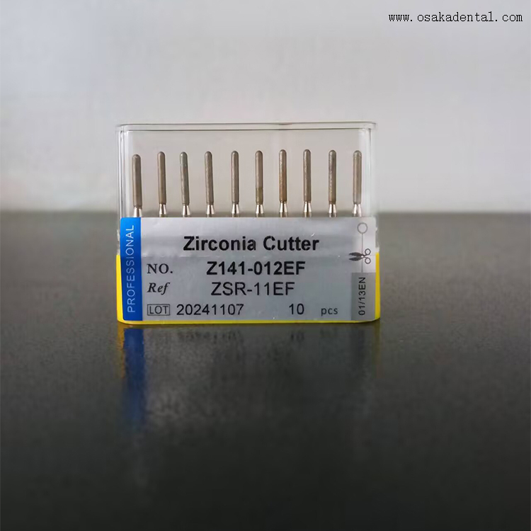 Brocas diamantadas dentárias para preparação de zircônia sinerizada