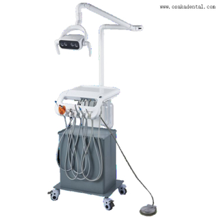 Unidade dentária portátil com compressor e lâmpada LED de 4 lâmpadas