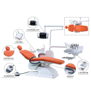 Nova cadeira odontológica com bandeja montada na parte superior