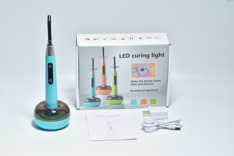 Luz de cura dentária arco-íris colorido com função de detecção de cárie
