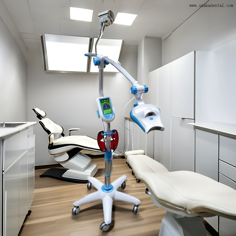 Dispositivo avançado de clareamento dental para limpeza e clareamento profissional dos dentes em ambientes clínicos modernos