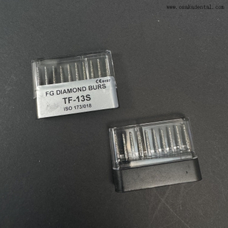 Dental FG Diamond Bur Preto 10 unidades/caixa Embalagem OSA-F265-3