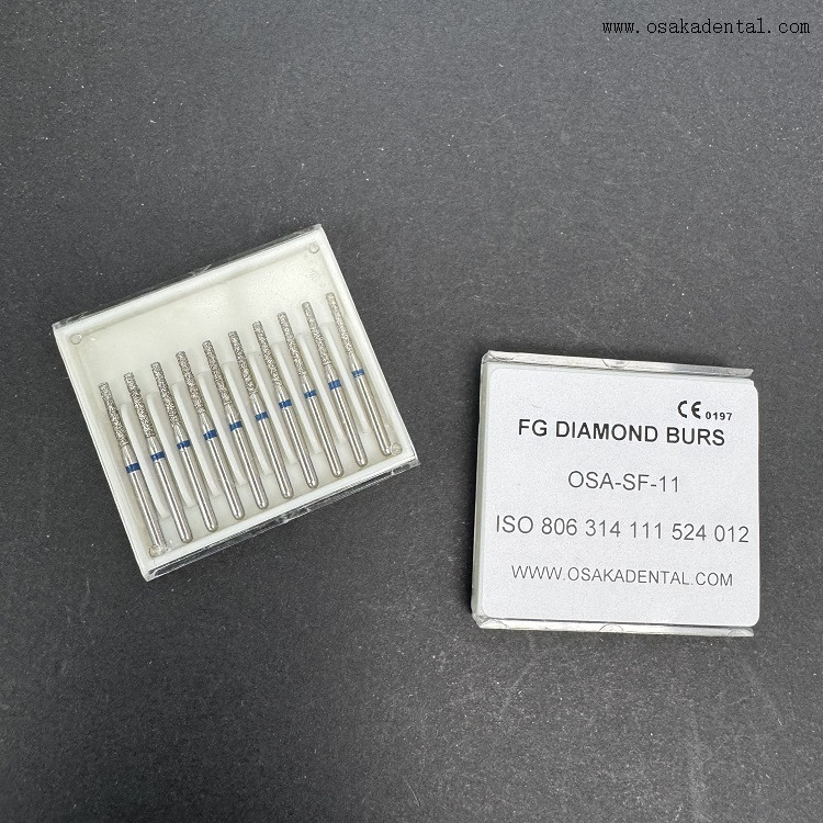 Dental FG Diamond Bur 10 pçs/caixa OSA-F656-T5 Nova Embalagem