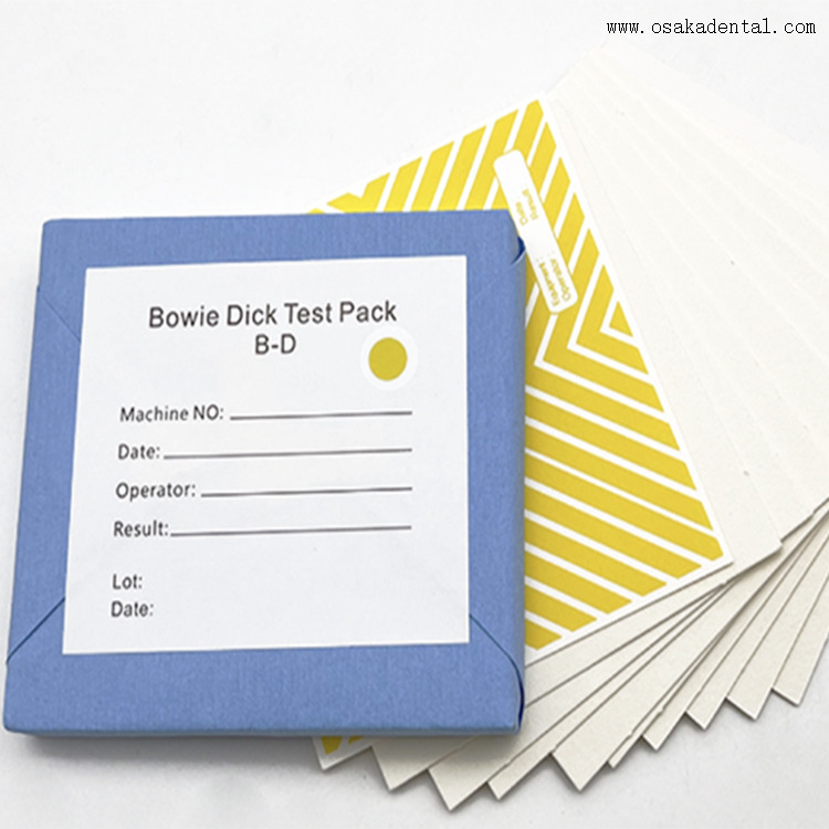 Pacote de teste Bowie-Dick para autoclave dentária