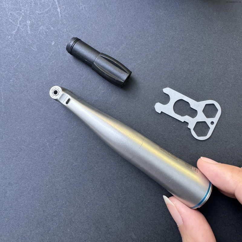 Contra-ângulo de fibra óptica 1:1 dental para brocas RA ou brocas FG