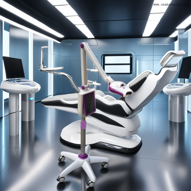 Dispositivo inovador de clareamento dental para uso profissional em ambientes laboratoriais modernos e futuristas